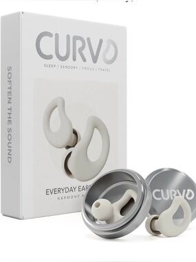 NEW CURVD Everyday Earplugs Sleep Sensory Focus Travel Blissful Blue OS